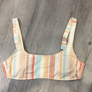 Xhilaration Striped Scoop Bikini Top